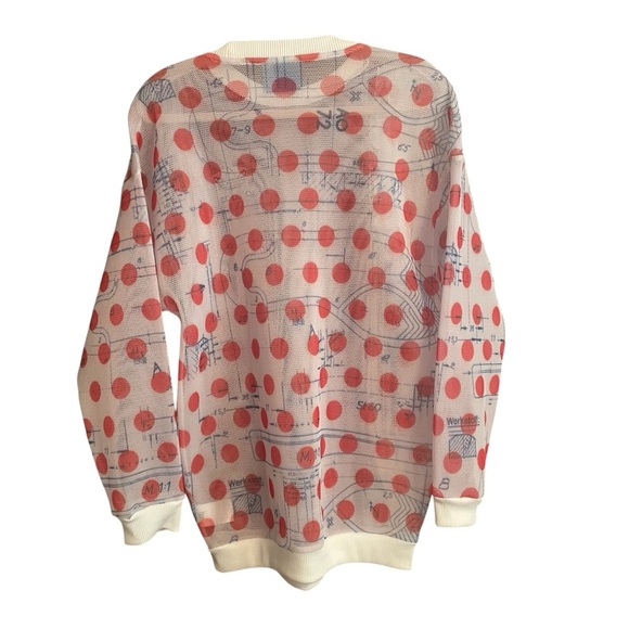 Adidas Originals Osaka Spotted Meshed Graphic Sweatshirt-Size Small-Oversized. - Picture 6 of 14